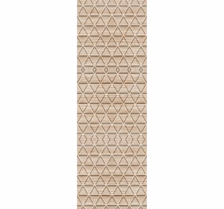 Tapeta do izby s geometrickým trojuholníkovým vzorom dreva - Tenstickers