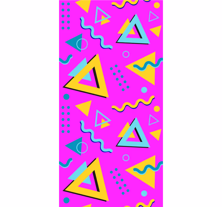 Tapeta do izby memphis retro 80 geometrické tvary - Tenstickers