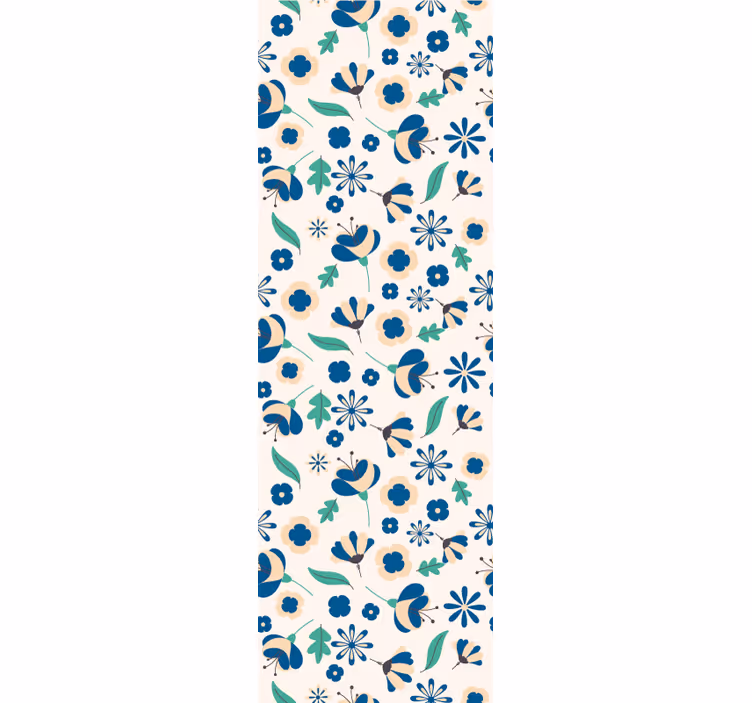 Tapeta do izby francúzsky provensálsky biely kvetinový vzor - Tenstickers