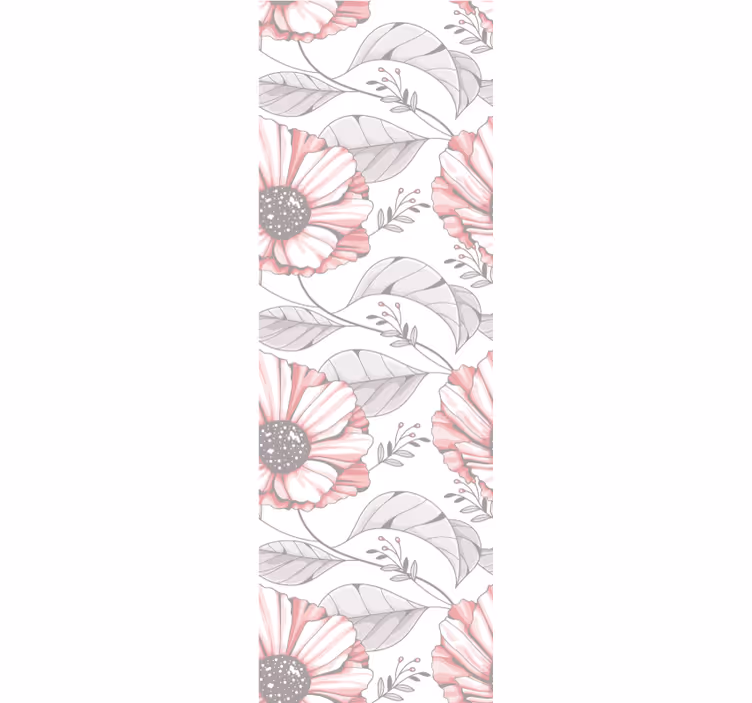 Tapeta do izby s elegantným ružovým magnóliovým dizajnom - Tenstickers