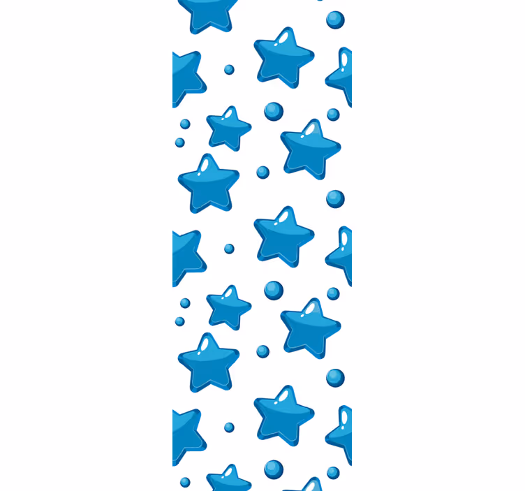 Tapeta do izby modré lesklé hviezdne balóniky - Tenstickers