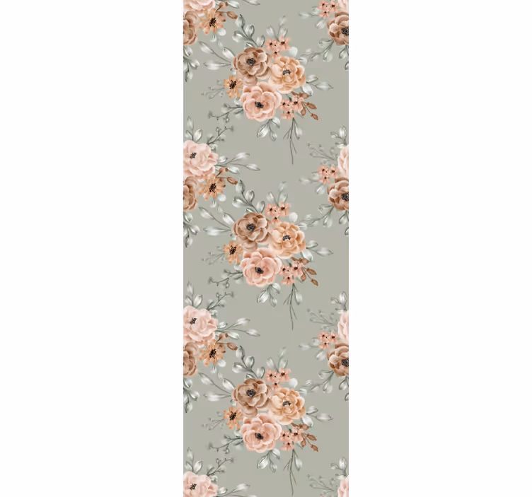 Tapeta do izby vintage ruže na mätovom pozadí - Tenstickers