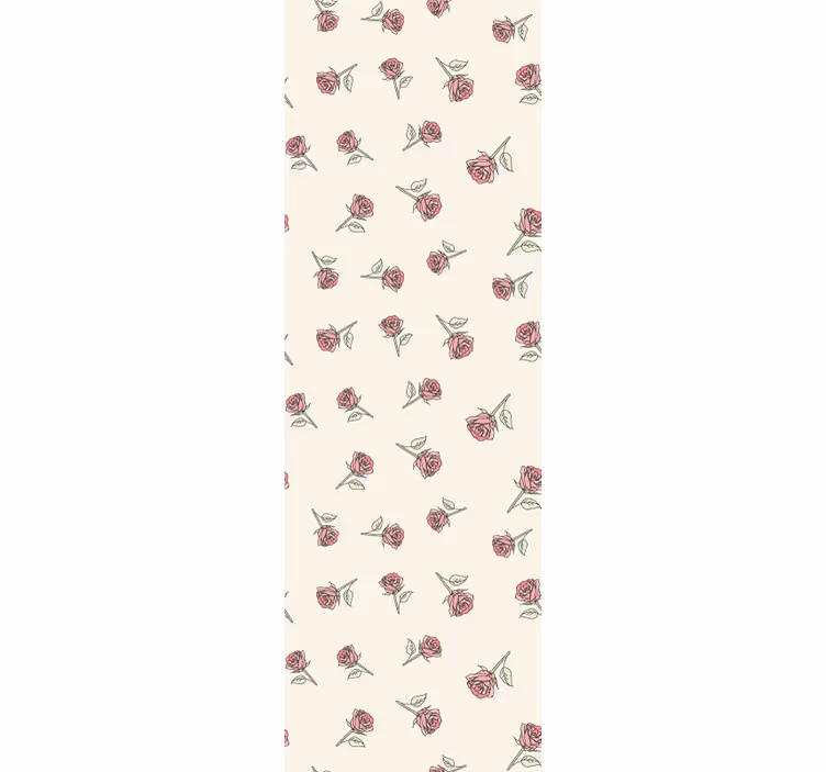 Tapeta do izby romantický vintage ružový vzor - Tenstickers