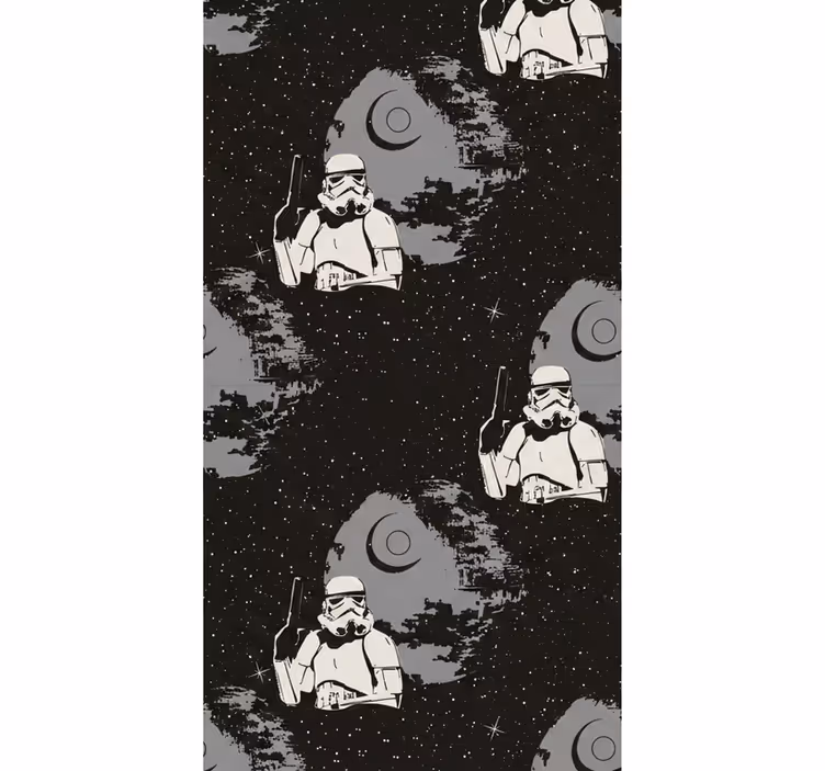 Tapeta do izby s typickým vzorom bieleho trooperu - Tenstickers