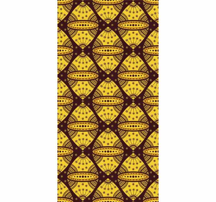 Tapeta do izby abstraktný africký žltý vzor - Tenstickers