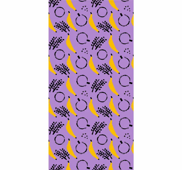 Tapeta do izby v africkom štýle s fialovými banánmi - Tenstickers