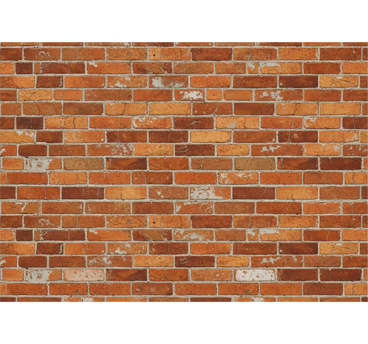 Priemyselné tapety dizajn oranžových tehál - Tenstickers