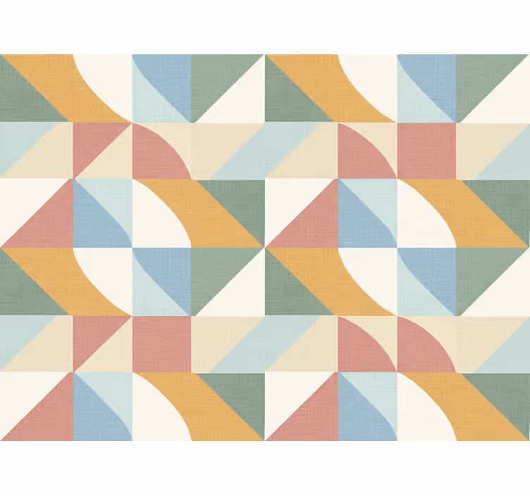 Rustikálne tapety geometrické tvary v svetlých farbách - Tenstickers