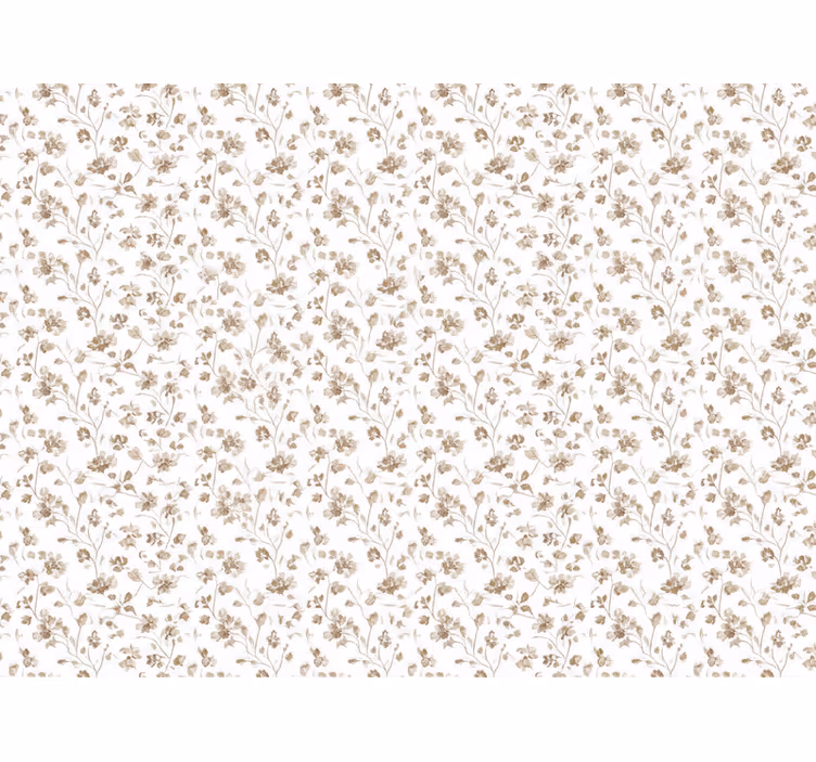 Tapety na stenu kvety malé kvety v hnedej akvareli - Tenstickers