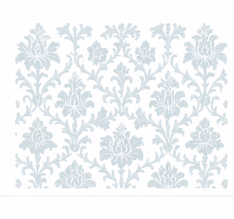 Tapety na stenu kvety svetlomodrý damask - Tenstickers