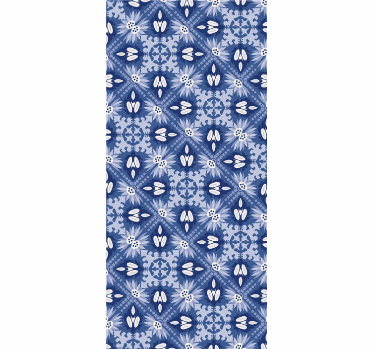 Modré tapety s ornamentálnym vzorom - Tenstickers