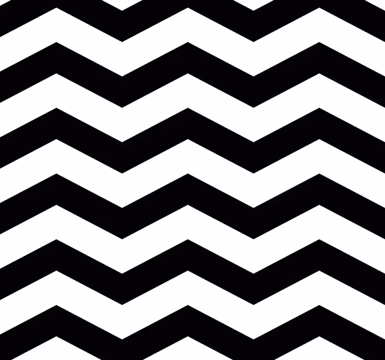 Biele tapety s čierno-bielym chevron vzorom - Tenstickers