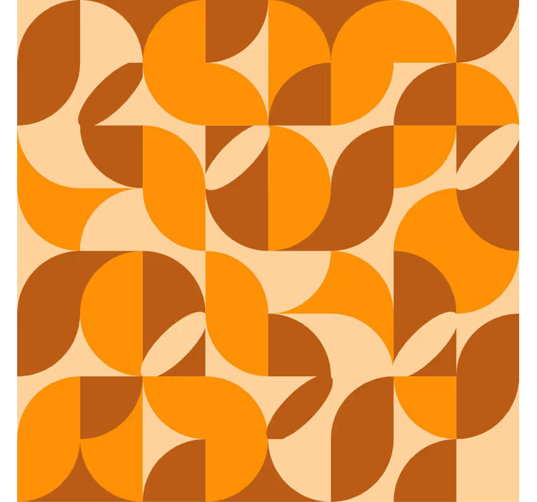 Oranžové tapety s retro oranžovými vzormi - Tenstickers