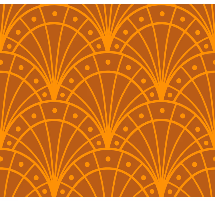 Oranžové tapety elegantný art deco - Tenstickers