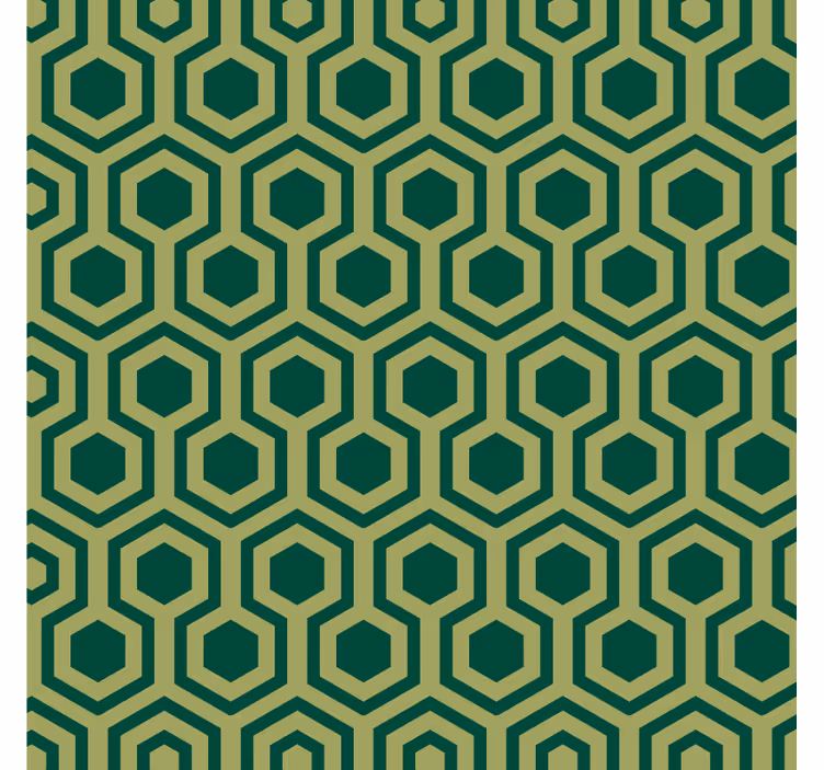 Zelená tapeta na stenu vintage zelené hexagonálne dlaždice - Tenstickers