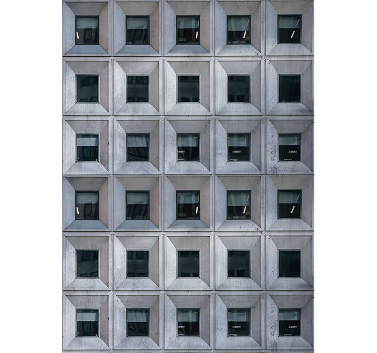 Sivá tapeta brutalistná architektúra - Tenstickers