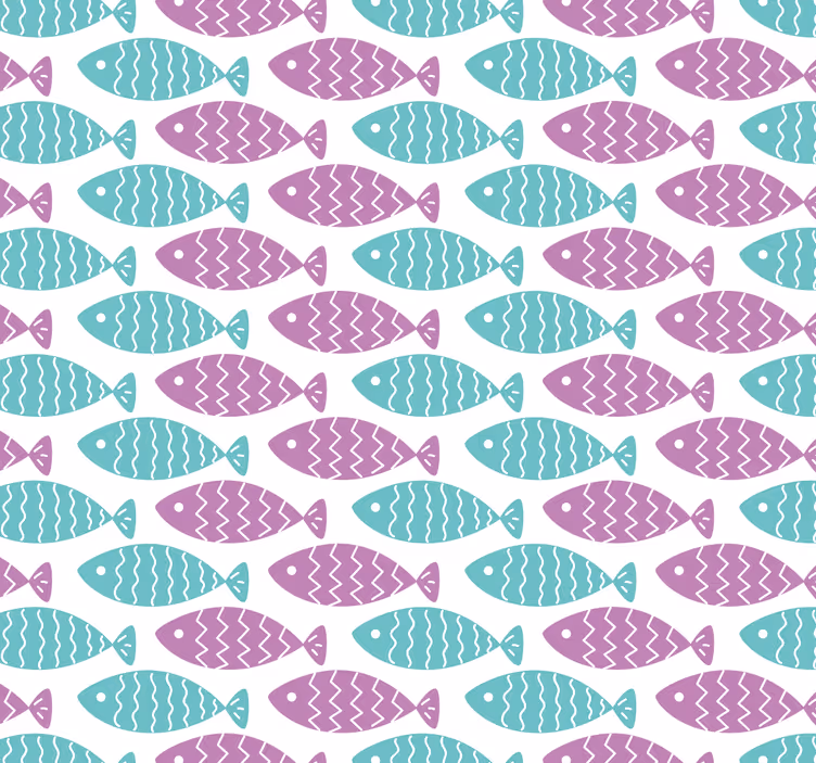 Detské tapety nordic style fish - Tenstickers