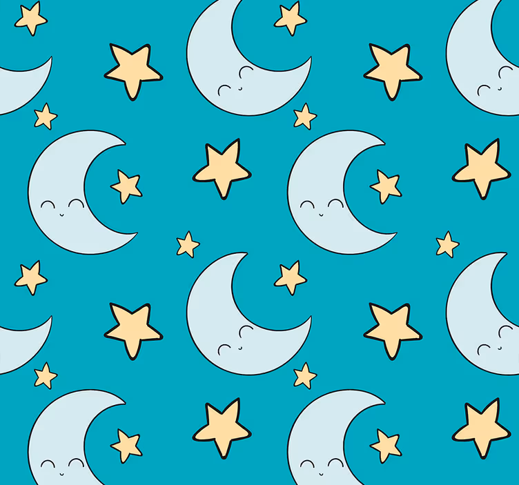 Hviezdy a mesiac detské tapety - Tenstickers