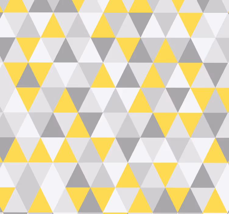 Trojuholník tapety žlté a sivé tvary - Tenstickers