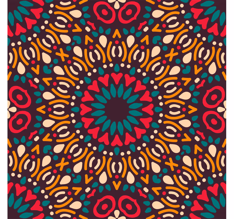 Farebné mandala okrasné tapety - Tenstickers
