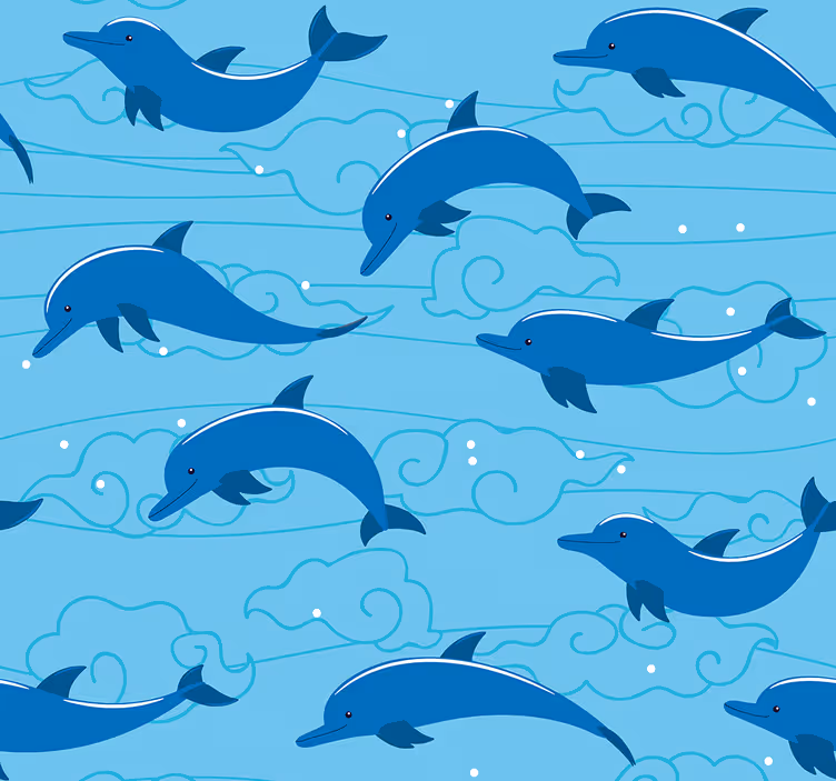 tapety do škôlky motív delfína - Tenstickers