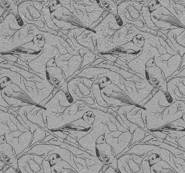 tapeta na stenu zvierata stylized Heron Sketch - Tenstickers