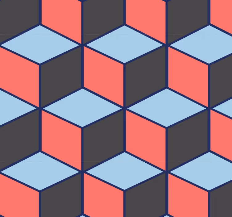 Geometrické štvorce 3d tapety - Tenstickers