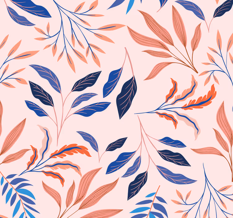 tapeta listy botanický listový vzor - Tenstickers