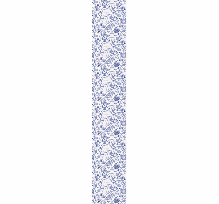 tapety do obývačky kvetinový vzor dlaždíc - Tenstickers