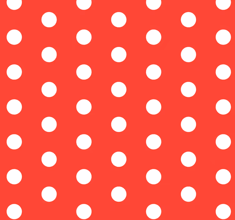 červená tapeta s bielymi bodkami - Tenstickers