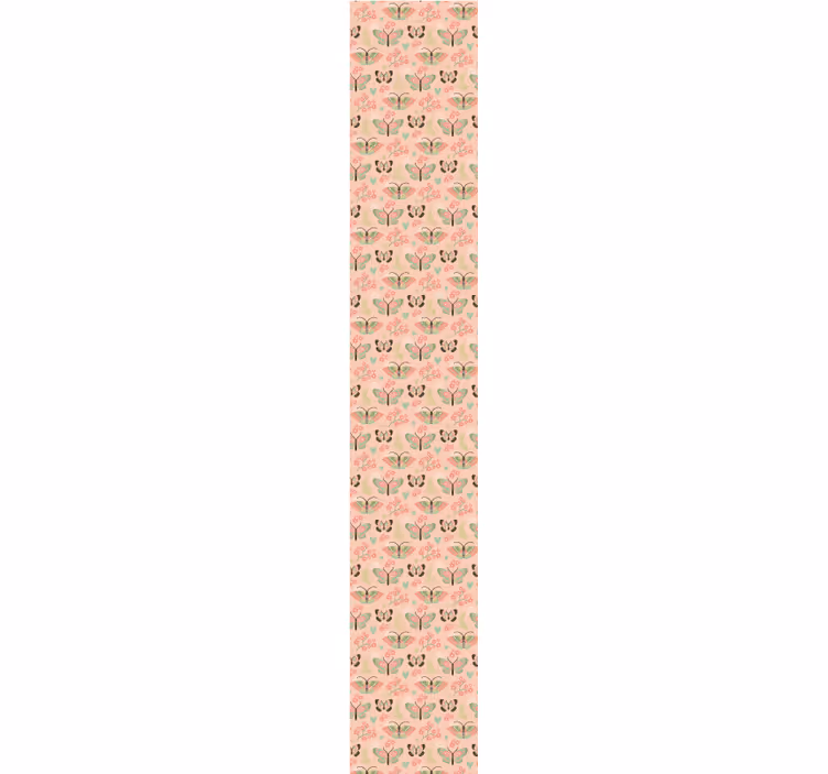 tapeta do detskej izby ružový motív motýľov - Tenstickers