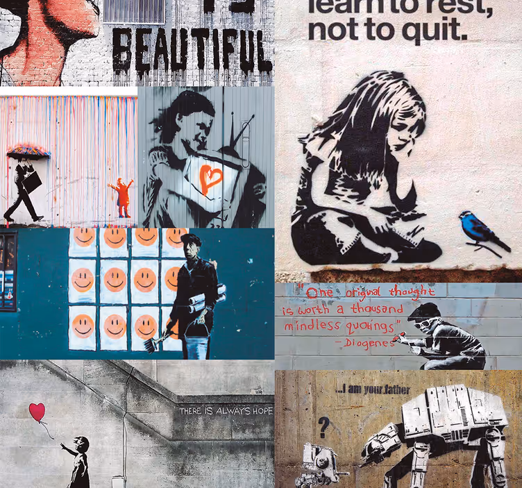 tapety s umením urban Graffiti Collage - Tenstickers