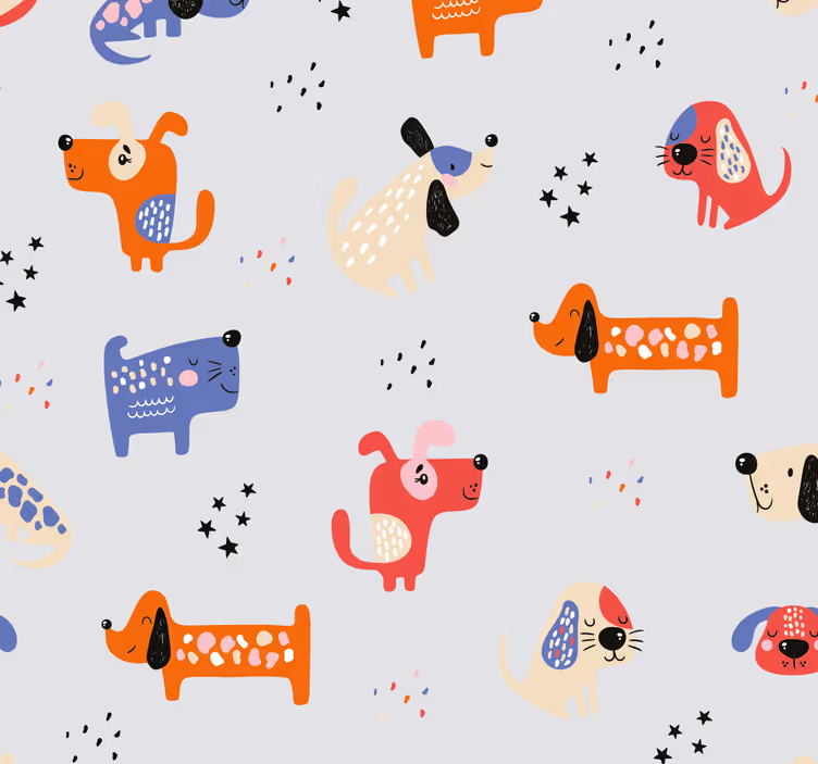 psie tapety hravý psí motív - Tenstickers