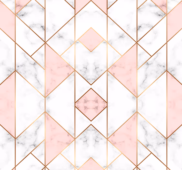 Ružová geometrická postava abstraktné tapety - Tenstickers