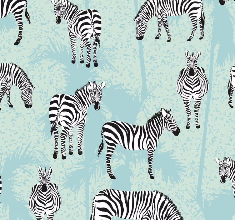 Zebra safari vzor zviera tapety - Tenstickers