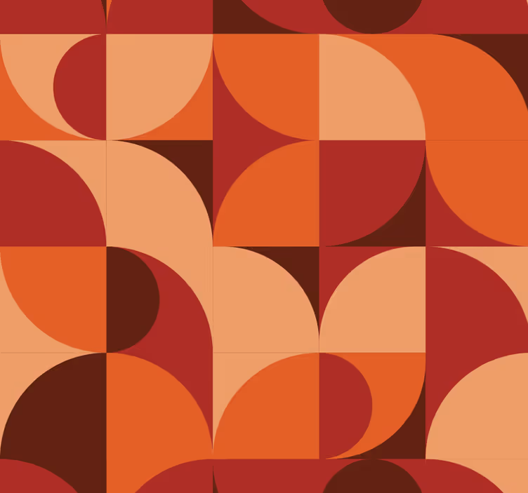 Retro tlač červená abstraktná tapeta - Tenstickers