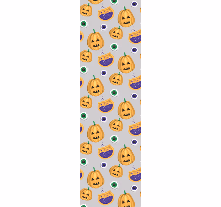 halloweenske tapety tekvicový vzor - Tenstickers