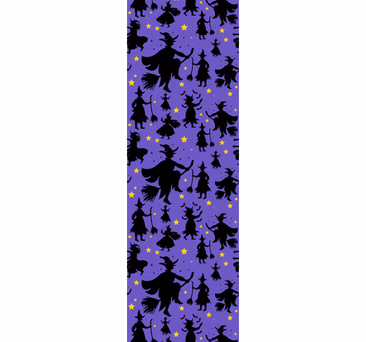 halloweenske tapety siluety čarodejníc - Tenstickers