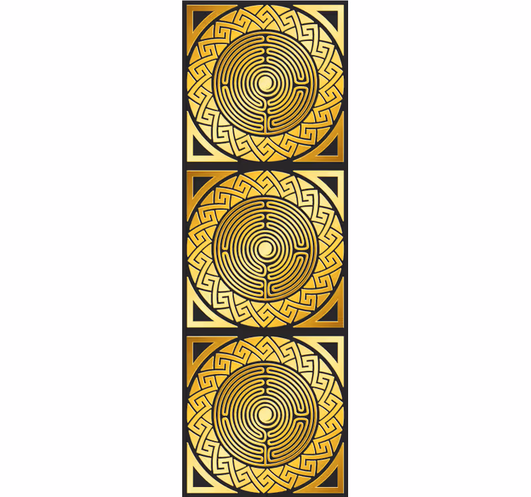 žltá tapeta labyrintovú symetriu - Tenstickers