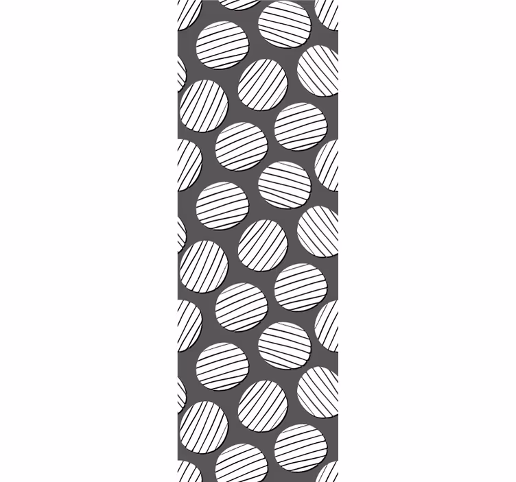 Kruhové 3d čiernobiele tapety - Tenstickers