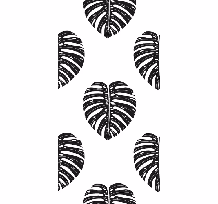 tapeta listy vzor listov monstera - Tenstickers