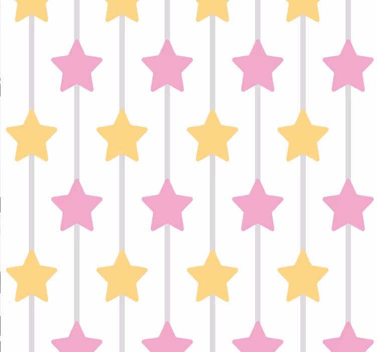 Ružová hviezda vzor tapety - Tenstickers