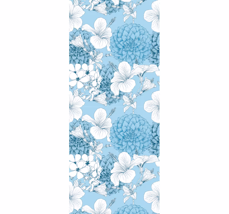 tapety na stenu kvety motív kvetinovej kresby - Tenstickers