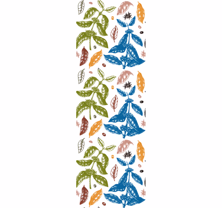 tapeta listy botanická tlač - Tenstickers