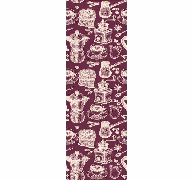 tapety do kuchyne vzor s motívom kávy - Tenstickers