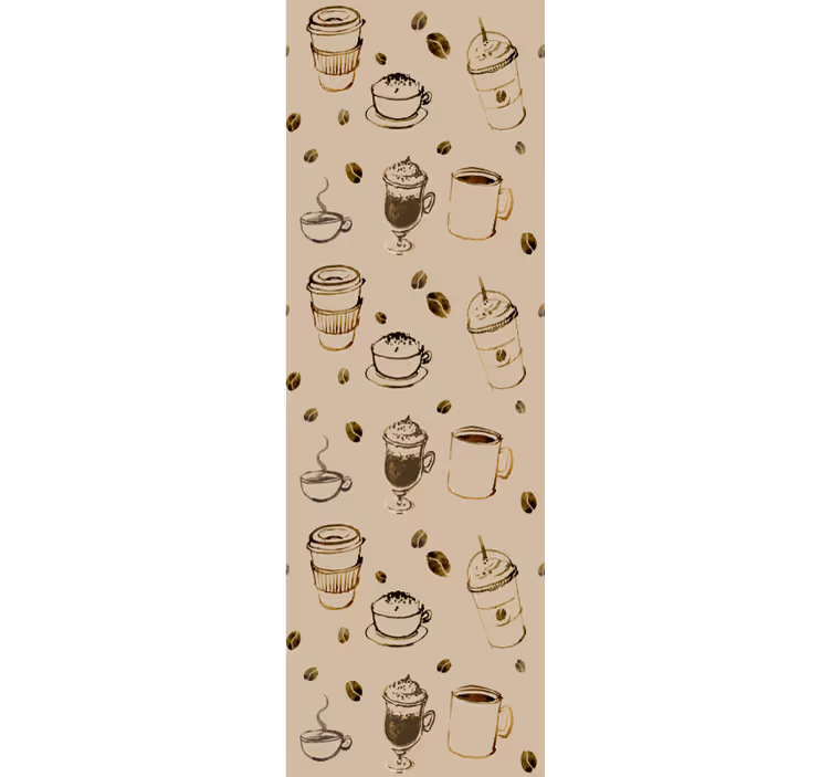 Káva vinobranie vzor kuchynské tapety - Tenstickers
