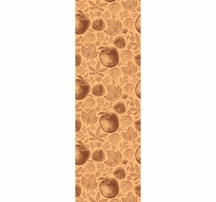 tapety na stenu príroda jesenný vzor lístia - Tenstickers