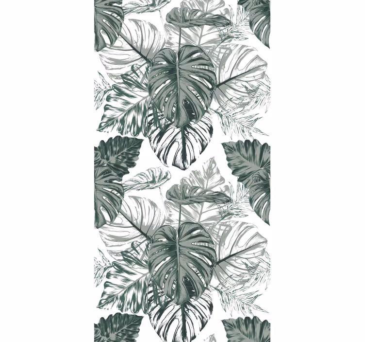 Abstraktné listy monstera kvetinové tapety - Tenstickers