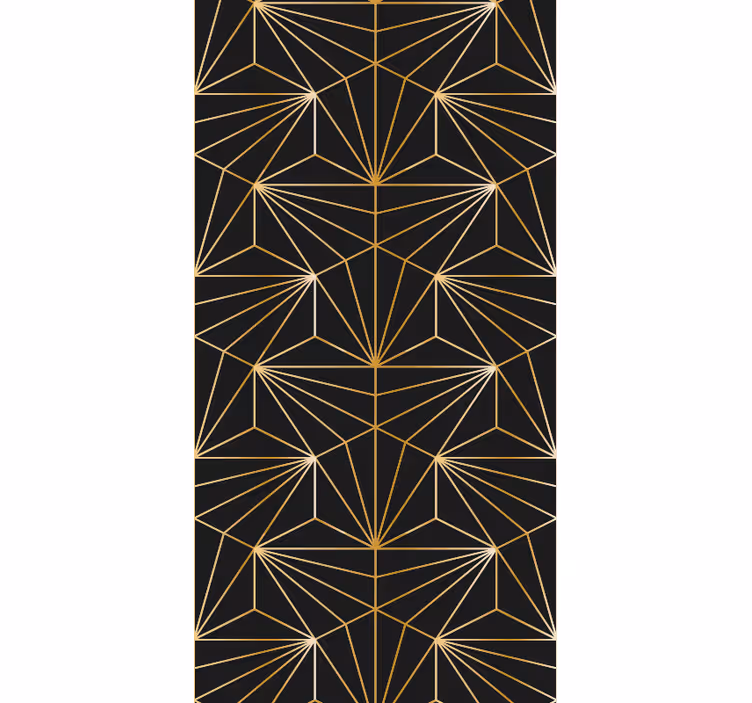 Geometrický zlatý vzor trojuholník tapety - Tenstickers