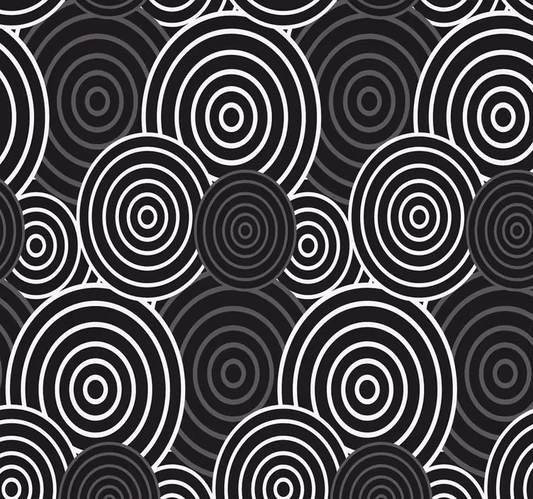 tapety geometrické vzory sústredné kruhy - Tenstickers